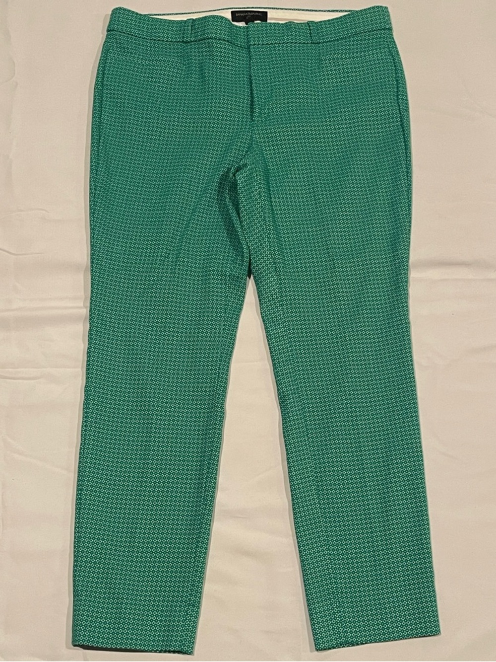 Banana Republic Green Patterned Sloan Pants